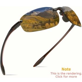 Resim Fochsia Brown Tr Çerçeve Hafif Çerçevesiz Gece Görüş Beyzbol Araç Kullanma Spor Gözlüğü 