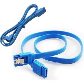 Resim Koodmax Sata 3.0 Data Kablosu Mavi - Sata 3.0 L Tipi Veri Kablo - 2 Adet - 41.5 Cm 