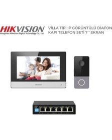 Resim Hikvision Silver Seri Villa Tipi IP Görüntülü Diafon Kapı Seti - Güvenlik ve Konforun Buluşması 