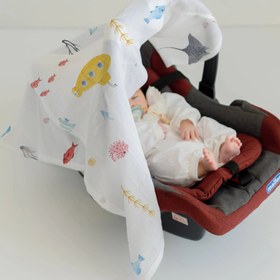 Resim Denizaltı Pamuk Müslin Puset Örtüsü 