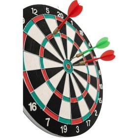 Resim Şık Tasarımlı 15 İnç Dart Tahtası Metal Uçlu 4 Ok Seti 