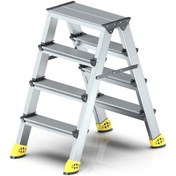 Resim Narvon 4+4 Basamaklı Lüx Çift Çıkışlı Alüminyum Merdiven 