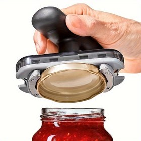 Resim Manuel Konserve Açacağı - Çok Fonksiyonlu Ergonomik Kaymaz Şişe Kapağı Çıkarıcı, Dayanıklı Metal Mutfak Aracı ile Kolayca Kavanoz & Kutu Açma, Ev ve Restoran Kullanımı için Temel Gereç, Profesyonel Aşçılar için Şık Tasarım, Sağlam Yapı 