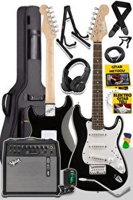 Resim Midex RPH30WH-50AMP 50 W Bluetooth Şarjlı Amfi Kulaklık Full Elektro Gitar Seti 