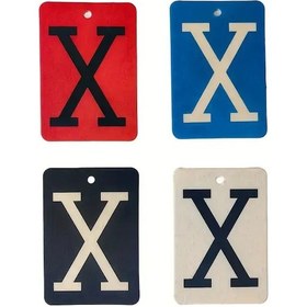 Resim X Sembol Dört Renk 4 Adet Araç İçi Kağıt Koku : Aromaterapi Dekor 