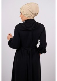 Resim Hürrem Bone Bej Pratik Hazır Geçmeli Tesettür Bone Sandy Kumaş Taşlı 1456_12 Bej 