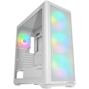 Resim Rampage Vortex V3 Mesh Temperli Cam 4xrgb Fan Hub E-atx Oyuncu Kasası-beyaz 