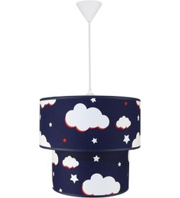 Resim Şenay Aydınlatma Çocuk Odası Ikili Silindir Kumaş Sarkıt-Lacivert (509231239) 