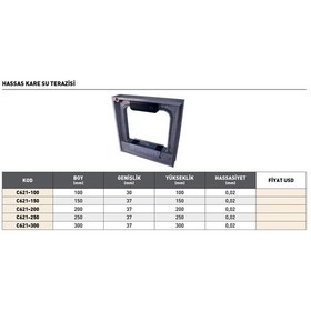 Resim Fett 250x37mm Pld Hassas Kare Su Terazisi 