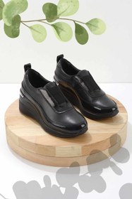 Resim Bambi Siyah Hakiki Deri Kadın Sneaker K01304068103 
