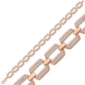 Resim Silver Rose Zircon Stone Women's Bracelet 