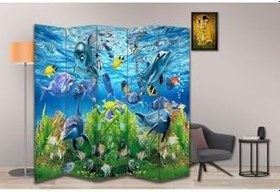 Resim Deniz Temalı Özel Tasarım Paravan Room Divider PRV1253, 180 x 180 