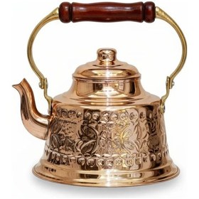 Resim Bakır Demlik İşlemeli Bakır 