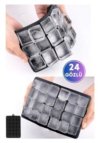 Resim 24'lü Sililkon Kare Buz Kalıbı Kokteyl Meyve Dondurma Sunum 1 Adet Çok Renkli 