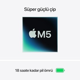 Resim Apple M5 çipli 13 inç MacBook Air Laptop: 13.6 inç Liquid Retina Ekran, 10 CPU, 10 GPU, 16GB Birleşik Bellek, 1 TB SSD Depolama, 12 MP Center Stage Kamera, Touch ID; Gece Yarısı 