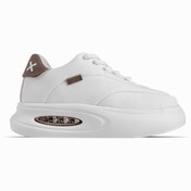 Resim LAL SHOES & BAGS Areca Kadın Yüksek Taban Arkası İşleme Detaylı Spor Aayakkabı-K.VİZON 