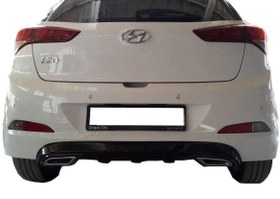 Resim Hyundai İ20 (2014-2018) Egzoz Görünümlü Arka Tampon Eki - Difüzör (Plastik) 