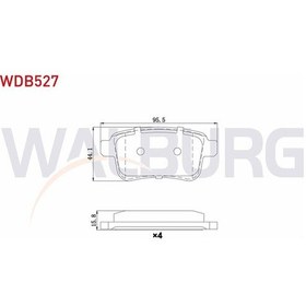 Resim Walburg-wdb527 - Fren Balata Arka Renault Kangoo Kw0/1 1.5 Dc 