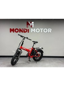 Resim Mondial Prostreet T Katlanabilir Elektrikli Bisiklet 20" Jant 7 Vites Kırmızı 