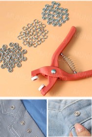 Resim Munico Bebek Giysileri Yorgan Bağlama Seti: Kolay Beş Pençeli Toka Takma Aleti, Çıtçıt Düğme Anne-Çocuk 