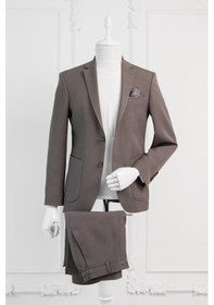 Resim Luigi Diberti Gofre Kumaş Mono Yaka Torba Cepli Çift Yırtmaçlı Slimfit Jogger Takım Elbise 001 