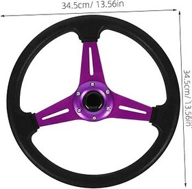 Resim YARNOW Yarış Oyunu Kart Ve Atv Için Yedek Direksiyon Simidi Daha Iyi Ve DIY Kurulumu Için Konforlu Alüminyum Alaşım Direksiyon Simidi 