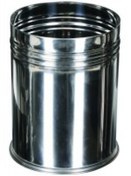 Resim Ems Paslanmaz Kolon Çöp Kovası 