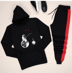 Resim Siyah Uzay Esh Yankırmızı Eşofman Takımı Siyah4 Siyah 