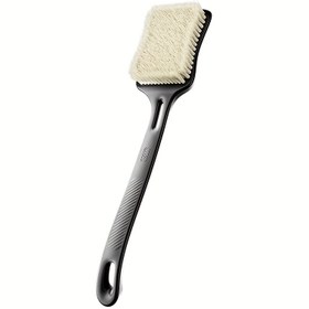 Resim Uzun Saplı Sert ve Yumuşak Kıllı Sırt Fırçası - Ağır Hizmet Tipi Peeling Vücut Masaj Aleti - Yaşlılar, Erkekler ve Kadınlar İçin - Kaymaz Tutma Yeri ve Asma Deliği ile Ulaşılması Zor Bölgeler (Diz, Dirsek, Bel) İçin - Banyo ve Duş 