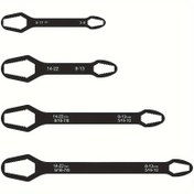 Resim Çelik Çok Yönlü Anahtar Seti, Çift Uçlu Tork Anahtarı 6/9 İnç, Kendinden Kilitli, Ağır Hizmet Metal Ratchet Anahtarı, Siyah, Otomatik ve Bisiklet Tamirleri için 