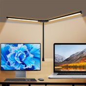 Resim 1 adet Modern Dokunmatik Kontrollü LED Masa Lambası, Kısılabilir Kaz Boğazlı Masa Lambası Ayarlanabilir Renk Sıcaklığı ile, USB Güçlü Klipsli Lamba Okuma, Çalışma, Çalışma, Ofis için - Lake Metal Kaplama, İç Mekan Kullanımı 