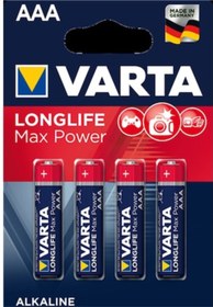 Resim Varta Longlife Max Power Aaa Alkalin Ince Pil 4 Lü 