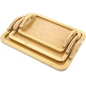 Resim 3'lü Bambu Tepsi Alk2165 