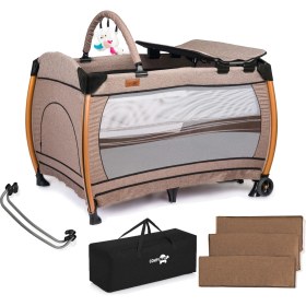 Resim Renklime Comfymax Power Park Yatak Oyun Parkı 70X110 - Wood Brown 