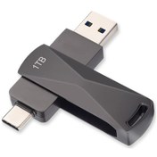 Resim Fosenze 128gb Çift Arayüzlü Usb 3.0+type-c Usb Bellek, Telefon-bilgisayar Uyumlu, Metal Kasa, Hızlı Veri Transferi Siyah 