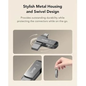 Resim TeknoKapsül 128GB Jumpdrive Dual Drive D400 USB 3.1 Type-C Sürücü 