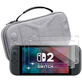 Resim Yaozixa Nintendo Switch 2 Ekipman Seti: 1 El Tutucu Organizer Çanta, 2 Adet Cam Ekran Koruyucu Ve 1 Sağlam Korumalı Kılıf 