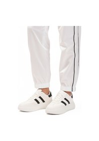 Resim Beyaz Siyah Yüksek Taban Bağcıklı Unisex Sneaker Dvs-01 Z Beyaz - Siyah 