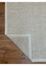 Resim Saraz Halı Kumaş Bordür Gri Bukle Antrasit Bordür Halı Salon Koridor Mutfak Çocuk Odası Halısı Kilim S267 Bej - Krem 