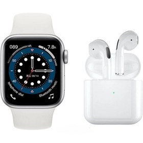 Resim BGGTech Iphone 11 Uyumlu Watch 6 Series Akıllı Saat Smart Watch + Pro 5 Kablosuz Bluetooth Kulaklık 