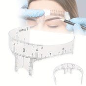 Resim 2 Adet Kaş Şablonu Cetveli, Profesyonel Kaş Konumlandırma Cetveli Kaş Şablonları Kaş Şekillendirici Kaş Haritalama Aracı Microblading Kaş Şekil Tasarım Cetveli (Stil B) 