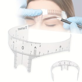 Resim 2 Adet Kaş Şablonu Cetveli, Profesyonel Kaş Konumlandırma Cetveli Kaş Şablonları Kaş Şekillendirici Kaş Haritalama Aracı Microblading Kaş Şekil Tasarım Cetveli (Stil B) 