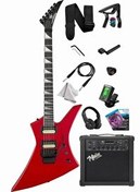 Resim Maxword DG-34RD-25AMP Kelly Kasa Floyde Rose 2x Zebra HH Manyetik 25W Amfili Elektro Gitar 