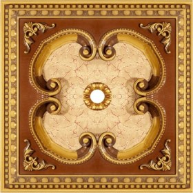 Resim Bazaar Avm 60X60 Kare Kahve Eskitme Renk Saray Tavan Göbek 