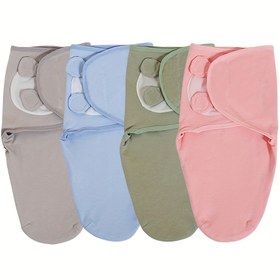 Resim Yenidoğanlar için Altında Fermuarlı Ayarlanabilir Düz Swaddle, Kolay Bez Değiştirme İçin Yıkanabilir ve Ultra Yumuşak Nefes Alabilir, Doğum Odası ve Ev Kullanımı İçin Uygun 