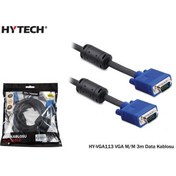 Resim HYTECH HY-VGA113, 15Pin, İki Ucu Erkek, 3mt, VGA Kablosu 