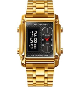 Resim Sones Skmeı 9272 Paslanmaz Çelik Tokalı Kayış Su Geçirmez Kuvars Erkek Saati Altın Ve Gümüş 