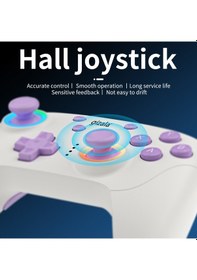Resim Gizala Kablosuz Oyun Kolu Gamepad Hall Effect Triggers Joystick Switch 2 / Pc/android/Apple Uyumlu iOS Beyaz 