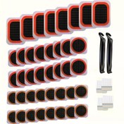 Resim 46 parça/66 parça En Son Bisiklet Lastik Tamir Kiti, Kauçuk Yama, Metal Dosya Yanları ve Çekiçler ile - Dağ, Yol, BMX ve Motosiklet Sürücüleri için Temel Araç - Tam Bisiklet Macerası İç Lastik Tamir Kiti 
