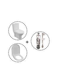 Resim Serel Friendly Btw Duvara Sıfır Klozet Seti 4 Parça Set.6781sts110h 